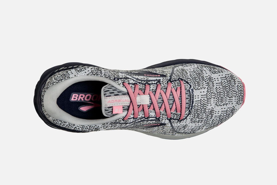 Brooks Adrenaline GTS 21 Road Running Shoes Womens White/Black/Pink 743506-MTU